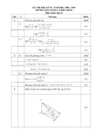 Đáp án thi HK II lớp 11(2010)