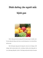 Ăn gì khi mắc bệnh gan pot