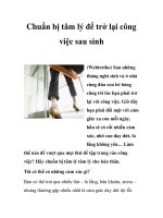 Chuẩn bị tâm lý để trở lại công việc sau sinh pot