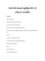 Giải thể doanh nghiệp đối với công ty cổ phần ppt