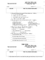 Đề thi T.anh L3+4