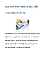 Quá trình hình thành và phát triển của kế toán quản trị pptx