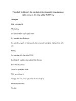 Thẩm định và phê duyệt Báo cáo đánh giá tác động môi trường của doanh nghiệp trong các khu công nghiệp Bình Dương pptx