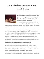 Các yếu tố làm tăng nguy cơ ung thư cổ tử cung ppt