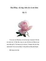 Hoa Hồng - sắc đẹp, tình yêu và sức khỏe (Kỳ 1) doc