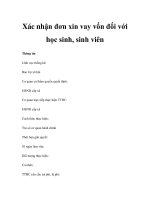 Xác nhận đơn xin vay vốn đối với học sinh, sinh viên pdf