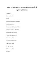 Đăng ký biến động về sử dụng đất do thay đổi về nghĩa vụ tài chính potx