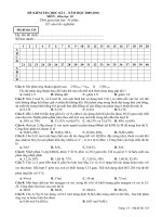 ĐỀ KIỂM TRA HỌC KÌ II 2009-2010