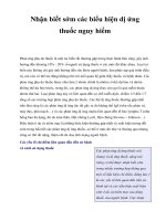 Nhận biết sớm các biểu hiện dị ứng thuốc nguy hiểm pdf