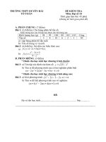 Đề kiểm tra 45 phút môn Đại số 10