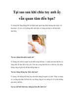 Tại sao sau khi chia tay anh ấy vẫn quan tâm đến bạn? ppsx