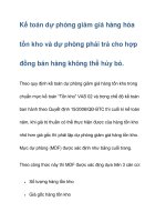 Kế toán dự phòng giảm giá hàng hóa tồn kho và dự phòng potx
