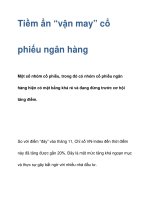 Tiềm ẩn “vận may” cổ phiếu ngân hàng pot