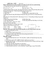 Kiểm tra 1 tiết (Vật lí 9 - đề 01)