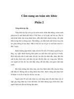 Cẩm nang an toàn sức khỏe - Phần 2 docx