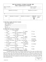 Kiểm tra 1 tiết lớp 8 (lần 2)