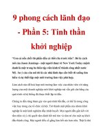 9 phong cách lãnh đạo - Phần 5: Tinh thần khởi nghiệp doc