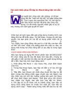 Hai cách khắc phục lỗi tập tin Word bằng tiện ích sẵn có