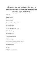 Cấp lại giấy chứng nhận đủ điều kiện hành nghề y tư nhân (do bị mất ) đối với các hình thức khám bệnh chữa bệnhvà dịch vụ y tế (trừ bệnh viện ) ppt