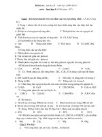 ĐÈ - ĐÁP ÁN KTHKII HÓA 9
