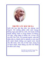 Trước lúc Bác đi xa