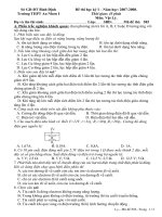 Đề thi học kỳ I – Năm học: 2007-2008