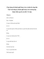 Cấp chứng chỉ hành nghề dược cho cá nhân là công dân Việt Nam đăng ký hành nghề dược (trừ trường hợp thuộc thẩm quyền của Bộ Y tế cấp) pdf