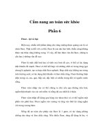 Cẩm nang an toàn sức khỏe - Phần 6 doc