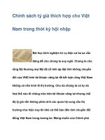 Chính sách tỷ giá thích hợp cho Việt Nam trong thời kỳ hội nhập potx