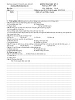 Đề kiểm tra Ngữ văn 6 Học kỳ I