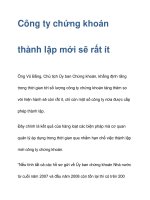 Công ty chứng khoán thành lập mới sẽ rất ít docx