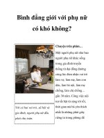 Bình đẳng giới với phụ nữ có khó không? pdf