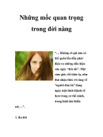 Những mốc quan trọng trong đời nàng pptx