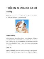 7 điều phụ nữ không nên làm với chồng pdf