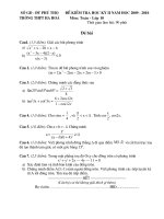 Đề thi học kỳ 2.Toán 10(NC1)