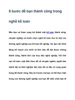 8 bước để bạn thành công trong nghề kế toán doc