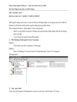 Bài thực hành số 2: QUẢN LÝ USER & GROUP ppsx