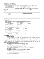 ĐỀ KIỂM TRA HKII - ĐỀ 1 - TA 6