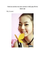 Chỉnh sửa ảnh theo tone màu xanh tím và khắc phục lỗi trên khuôn mặt- P1 pot