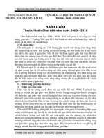 Báo cáo thực hiện Chủ đề năm học 2009 - 2010