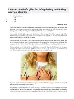 liều cao của thuốc giảm đau thông thường có thể tăng nguy cơ bệnh tim