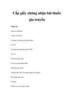 Cấp giấy chứng nhận bài thuốc gia truyền ppsx