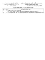 LỊCH CÔNG TÁC THÁNG 5