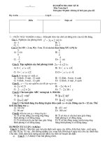 ĐỀ KIỂM TRA HỌC KỲ II - TOÁN 8