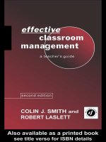 Effective classroom management  a teachers guide