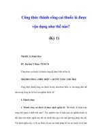 Công thức thành công cai thuốc lá được vận dụng như thế nào? (Kỳ 1) ppt