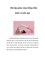 Bài tập giảm căng thẳng thần kinh và mất ngủ potx