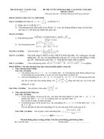 Đề thi thử Đại Học của Bộ Giáo Dục và Đào Tạo