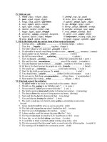 Đáp án đề cương Anh Văn 8 KHII