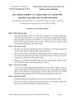 QUY ĐỊNH NGHIÊN CỨU KHOA HỌC CỦA SINH VIÊN TRƯỜNG ĐẠI HỌC MỞ TP. HỒ CHÍ MINH doc